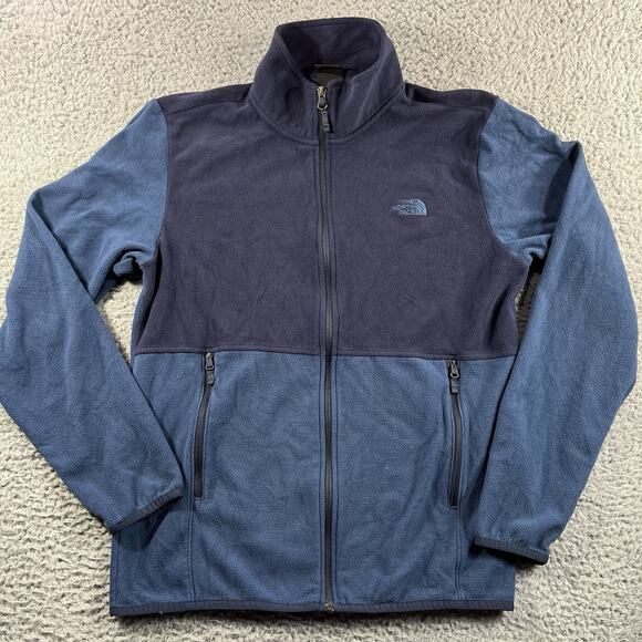 The North Face Fleece Jacket Mens Medium Blue TKA Glacier Zip Outdoors Hiking - Picture 1 of 9